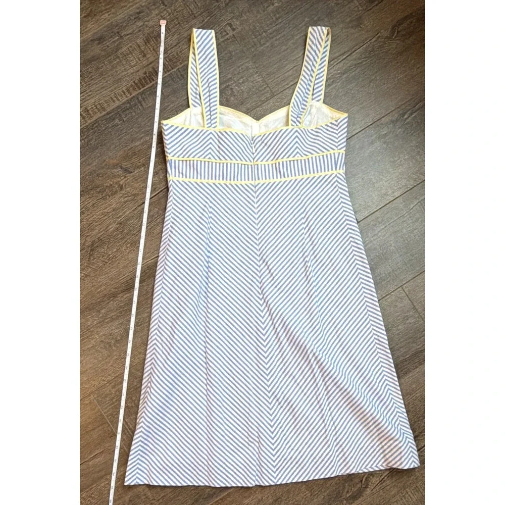Lilly Pulitzer Seersucker Striped Sundress Sweetheart Lined Zip Size 0 - Picture 6 of 6